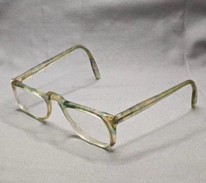 Vintage TURA Eyeglasses 50 mm USA 43 24 655 S Eye Optic Marbled Clear FRAME ONLY - Picture 1 of 11