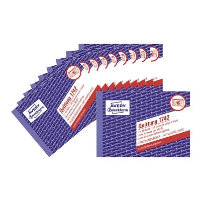 1742-10 Quittungsblock Kleinunternehmer A6 quer 2x40 Blatt selbstdurchschreib... - Bild 1 von 4