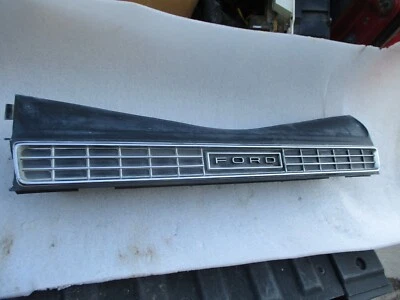 1973 Ford LTD Galaxie 500 Rear Tail Finish Panel - Black W/ Chrome Trim - Image 1 of 4