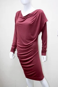 Vivienne Westwood Anglomania Burgundy Cowl Neck Asymmetric Dress Size S - Picture 1 of 7