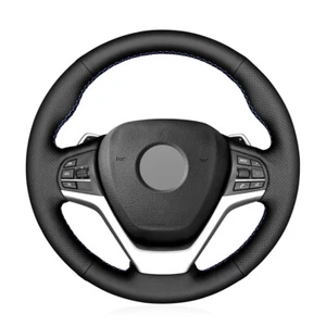 Alcantara Steering Wheel Cover Real Leather Wheel Wrap for BMW X5 F15 X5 M F85 - Picture 1 of 12
