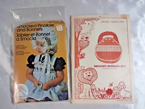 Smocking Patterns gesmockte Bermuda Tasche gesmockte Stirn & Mützen Größe 1-10 ungeschnitten - Bild 1 von 5