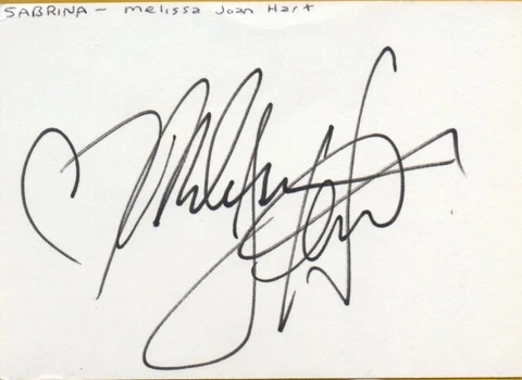H-MELISSA JOAN HART autographed card  with COA Cover