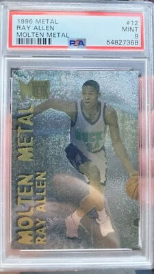 1996 Ray Allen Fleer Molten Metal Rookie - PSA 9 - Image 1 of 3