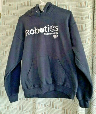 Jerzees Hombres Sudadera con Capucha Negra Robótica Escuela Sudadera Talla M Foto 1 de 4