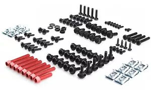 Verkleidungsschrauben Set Peugeot Speedfight 2 Clipsen Vario Schrauben rot Alu - Bild 1 von 5