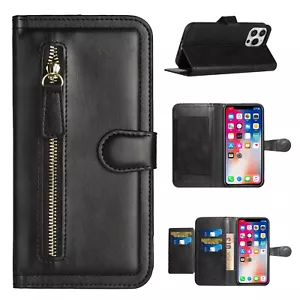 For Motorola Moto G Stylus 5G 2023 Leather Wallet Card Pockets Case Black Cover - Picture 1 of 8