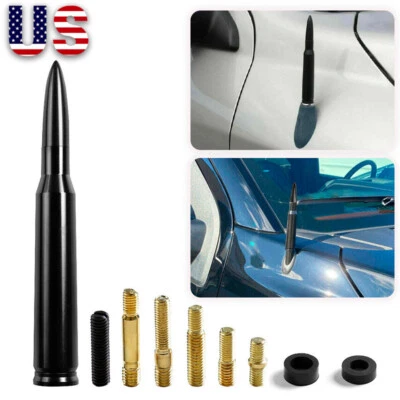50 CAL BULLET SHORT ANTENNA FIT FOR 1994-16 HARLEY DAVIDSON ELECTRA GLIDE 2-PACK - Image 1 of 4