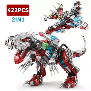 2IN1 Jurassic Mechanical Indominus Rex Dinosaur World Model Building Blocks City - Picture 1 of 12