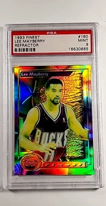 1993 1993-94 Topps Finest Refractor #180 Lee Mayberry SSP PSA 9 *Only 2 Higher* - Picture 1 of 3