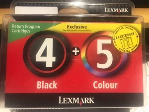 LEXMARK Nº 4 TINTA NEGRA Y Nº 5 COLORES X2690 X3690 X4690 X5690 X6690 Z2390 Z2490 - Imagen 1 de 3