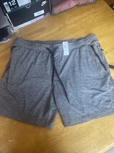 American Eagle Active Shorts Mens XXL Charcoal Gray Flex Zipper Pocket Athletic - Picture 1 of 5
