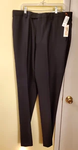 Nordstrom Riviera Hosen Herren 40 schwarz Laine Wolle neu ungesäumt UVP $ 175. - Bild 1 von 5