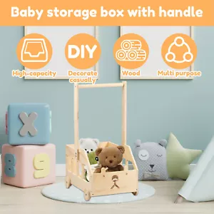 Wood Baby Shower Crate Closet Pretty Baby Shower Gifts Basket for New guNqn - Picture 1 of 12