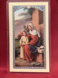 Bonella Holy Card di W. J. Hirten Co. Sant'Anna - Foto 1 di 3