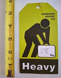 Edinburgh Airport Heavy Baggage Tag airlines same on both sides - Picture 1 of 1