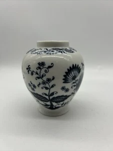 "Jarrón de jengibre de porcelana china fina cebolla azul vintage 4 1/2""" - Imagen 1 de 6