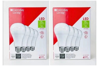 2X 4 Everyday Living General Purpose LED A21 Light Bulbs 14W Soft White (8BULBS) - Image 1 of 4