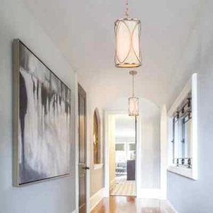 Velus Modern Farmhouse Mini Cylinder Metal Cage Kitchen Island Pendant Light - Picture 1 of 11