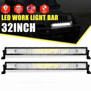 2pcs 32" INCH 360W LED LIGHT BAR Spot Flood Combo for Ford Offroad Truck SUV ATV - Foto 1 di 11