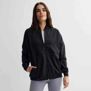 Chaqueta Tejida Bomber FLX Negra Larga Solace Talla Extra Pequeña XS NUEVA CON ETIQUETAS $59.99 - Imagen 1 de 2