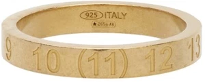 🔥[SALE]🔥 Maison Margiela Gold Slim Numbers Logo Ring Sz. M - Picture 1 of 8