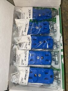 (C) (QTY 10) Bryant Duplex Receptacle 5252BU (Blue) 15A 125V N 5-15R 2P 3W⚡️