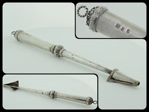 Antique, 1867 Sterling Silver Torah Pointer, Poland, Rare - Picture 1 of 10