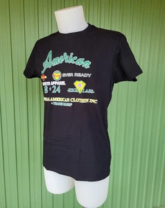 T-Shirt BY AMERICAN [Size L] maglietta in cotone nero a girocollo (PANINARO) - Imagen 1 de 6