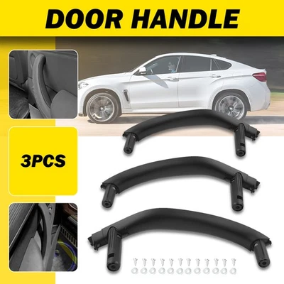 3x Cubierta de manija interior de puerta para BMW X5 F15 X6 F16 2015-2019 negra Foto 1 de 4