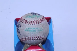 Lega Minore Baseball Autografato 8 Firme Sconosciute  - Foto 1 di 6