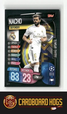 2019-20 Match Attax UEFA Champ Lg #SU62 Nacho Real Madrid CF Squad Update - Image 1 of 2