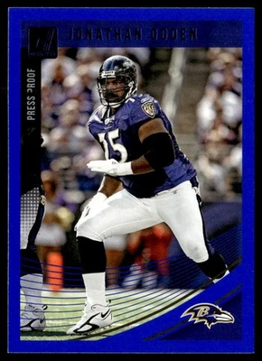 2018 Donruss Press Proof Blue Jonathan Ogden Baltimore Ravens #27 - Image 1 of 2