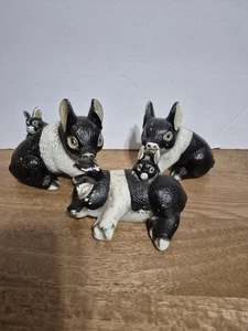 Pig Piglets Momma Babies Harvey Knox Global Art Ceramic Figurines Set of 3 VTG - Picture 1 of 5