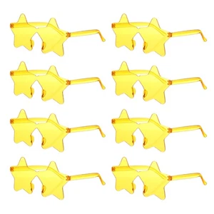Gafas de sol en forma de estrella de 8 piezas para playa fiesta arco iris vidrio amarillo oscuro - Imagen 1 de 6