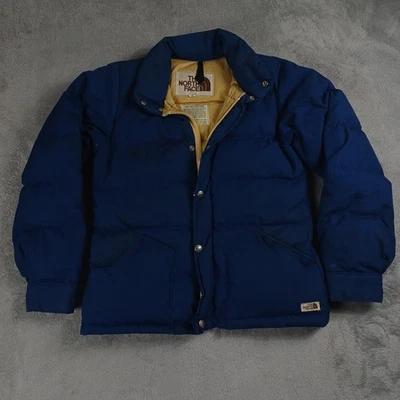 Vintage North Face Jacket Womens XS Blue Puffer Outdoor 70s 80s Brown Label - Image 1 of 4