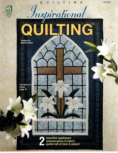 Rarität!!QUILTEN INSPIRIERENDES QUILTEN 2 APPLIZIERTE GLASMALEREI IN STOFFDESIGNS - Bild 1 von 2