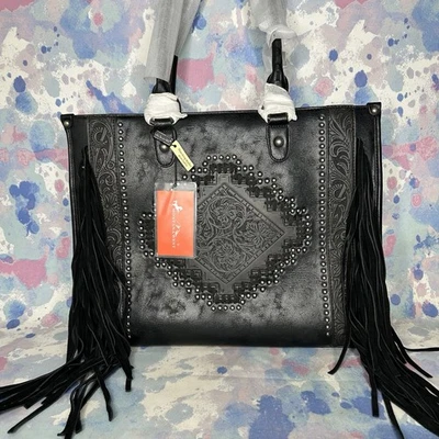 Montana West Tool Fringe Collection Concealed Carry Wide Tote MW1299G-8317 - Image 1 of 4