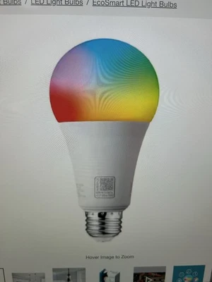 Ecosmart 100-Watt Smart A21 Color Changing CEC LED Bulb,w/Voice  Control, - Image 1 of 4