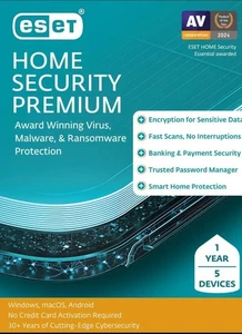 ESET Home Security Premium 1 Year 5 Device - - Picture 1 of 2