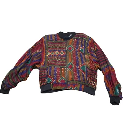 Vintage Jane Ashley Embroidered 80s Full Zip Jacket Women Size L Retro - Image 1 of 4