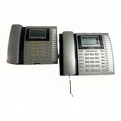 Lot 2 RCA 25413RE3-A 4-Line Corded Executive Series Phone System No Power Cord - Image 1 of 4
