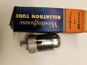 (1) NOS Mullard 12AX7 kurze graue Platten O Getter Blackburn B8L 1958 Amplitrex - Bild 1 von 2