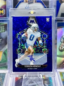 2024 Mosaic Rookie RC AUTO Autograph COLOR MATCH Blue Prizm Terrion Arnold Lions - Picture 1 of 2