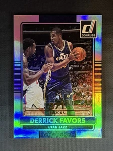 2014-15 Panini Donruss Stat Line Gold Career /371 Derrick Favors #30 Jazz - Picture 1 of 2