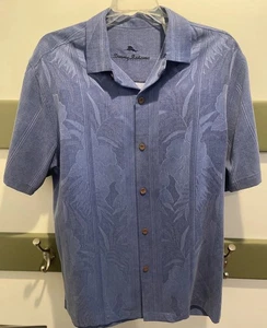 Tommy Bahama Men’s Bali Border 100% Silk Shirt Blue NWOT Size M Floral Tropical - Picture 1 of 12
