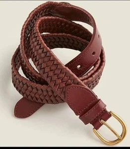 J.Crew Herren Flechtgürtel 30 Gewebt Elastisch Italienisches Leder Klassisch UVP $ 68 - Bild 1 von 7