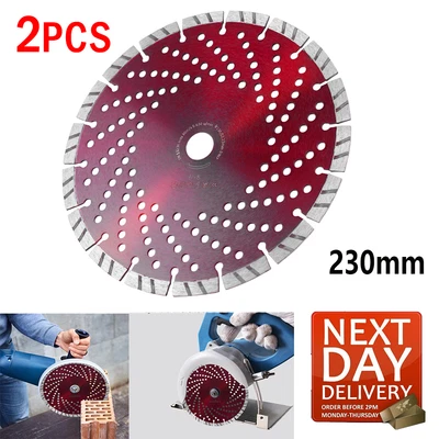 2PCS Diamond Blade Disc Angle Grinder Cutter Saw Dry Cutting 9 inch / 230mm