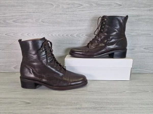 Chelsea Cobbler By Dune Womens Brown Leather Victorian Style Boots EU 40 UK 7 - Picture 1 of 22