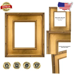 12x16 Museum Plein Aire Gold Leaf Frame - Antique Style Open Back Elegance - Picture 1 of 9